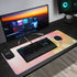 Wireless Charging Neoprene Gaming Desk Pad - Lotus