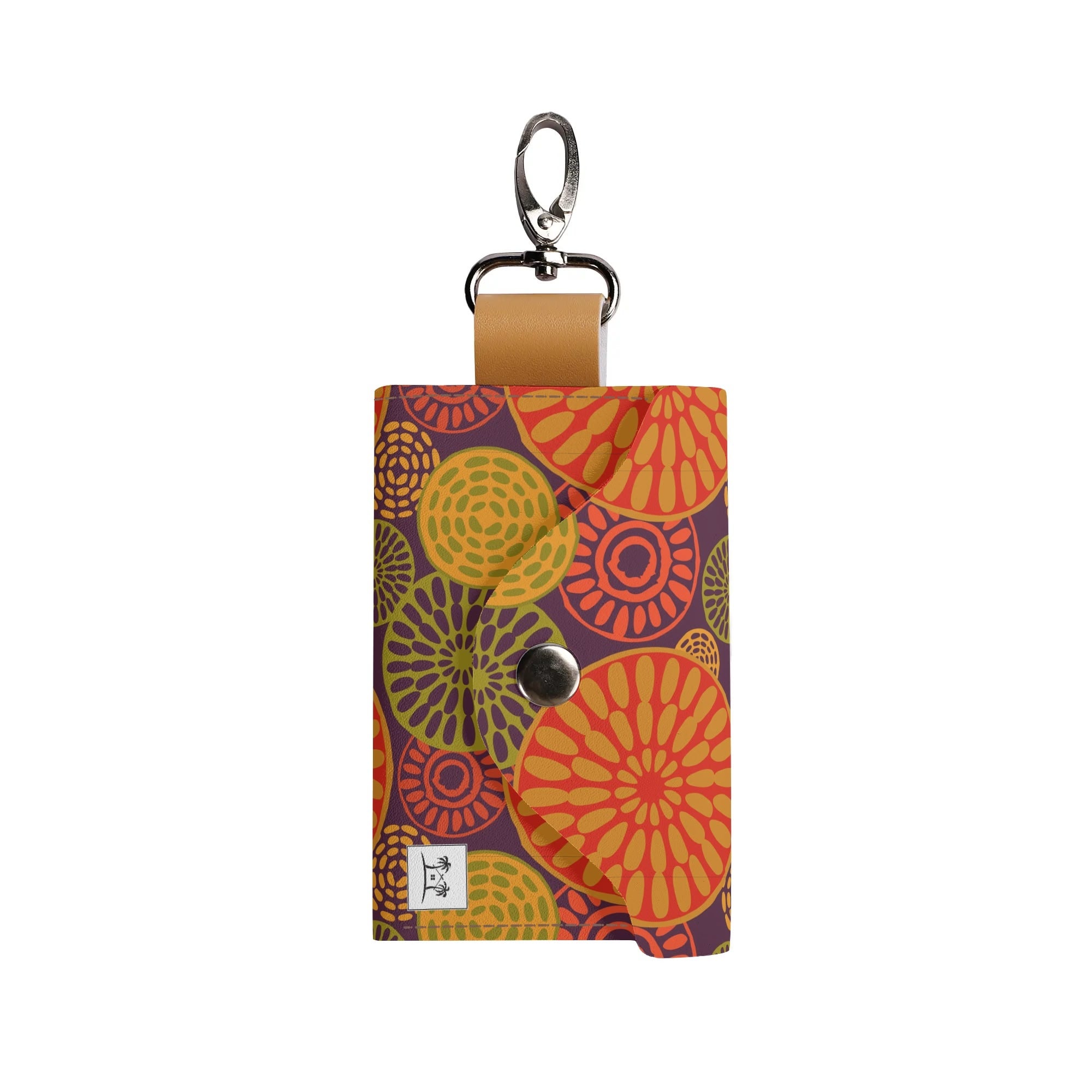Women's Faux Leather Keychain Purse - Tribal Circles