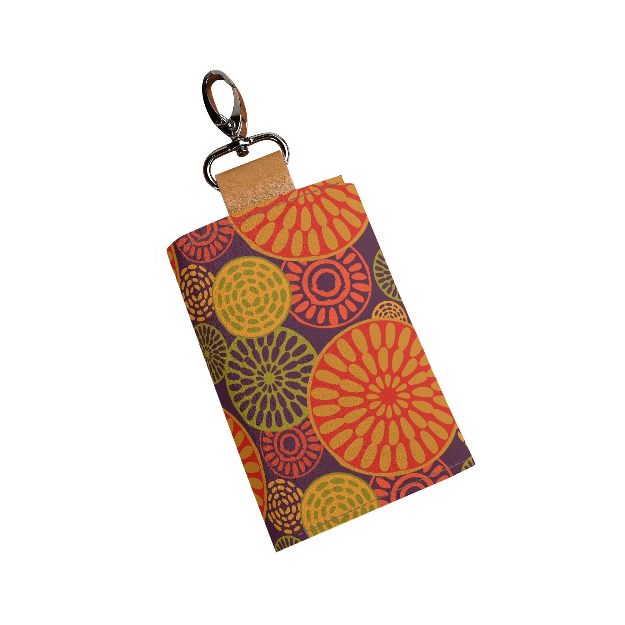 Women's Faux Leather Keychain Purse - Tribal Circles