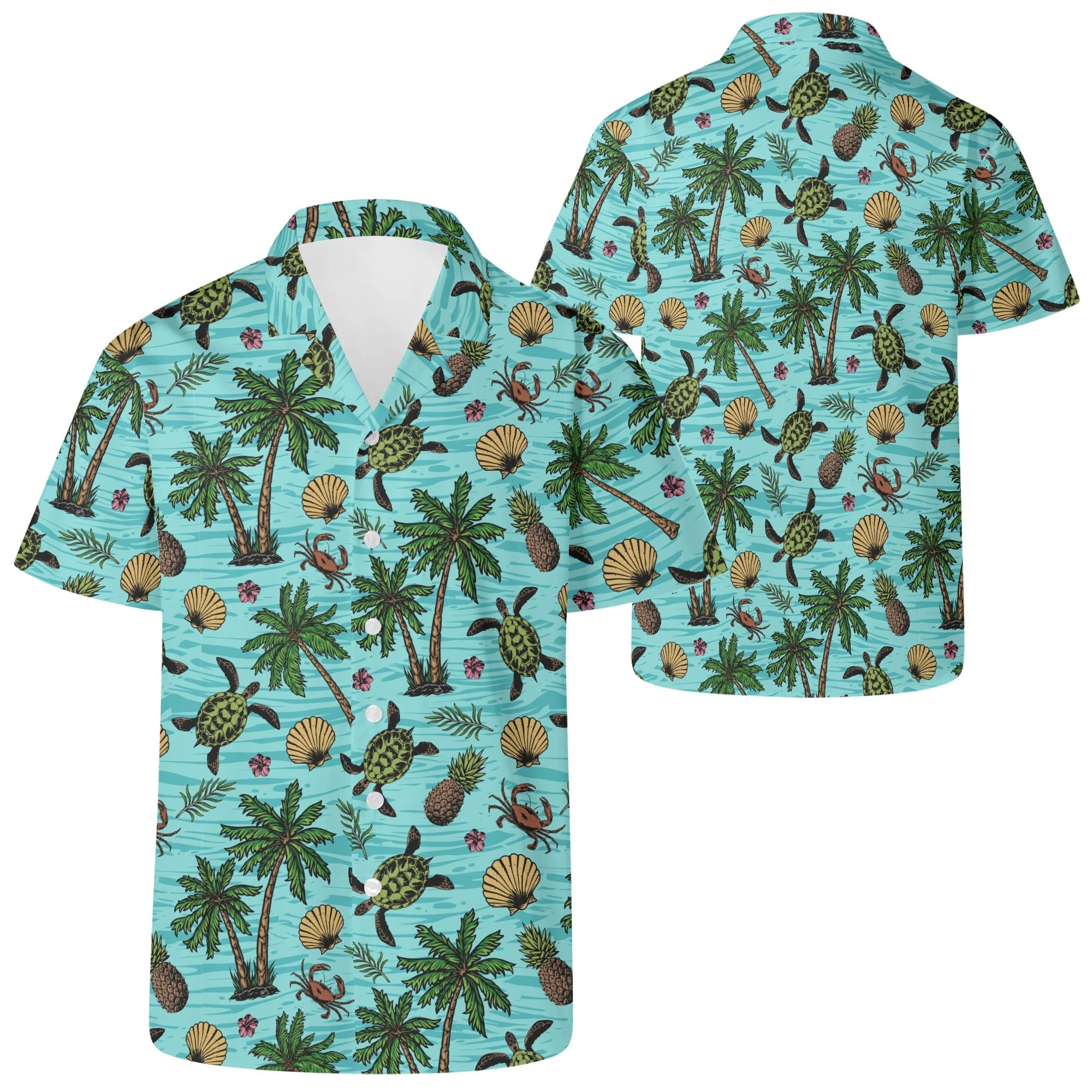 Men's Casual Hawaiian Shirt - Turtle Beach