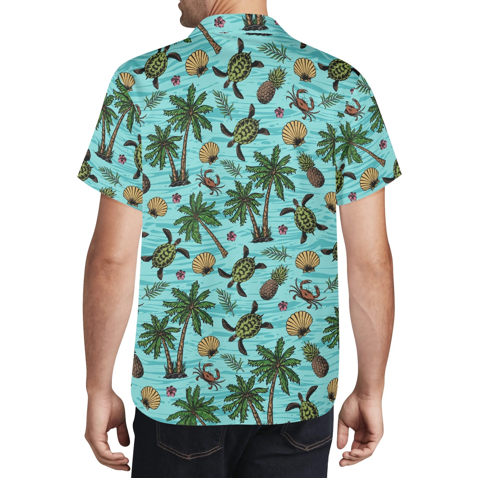 Men's Casual Hawaiian Shirt - Turtle Beach