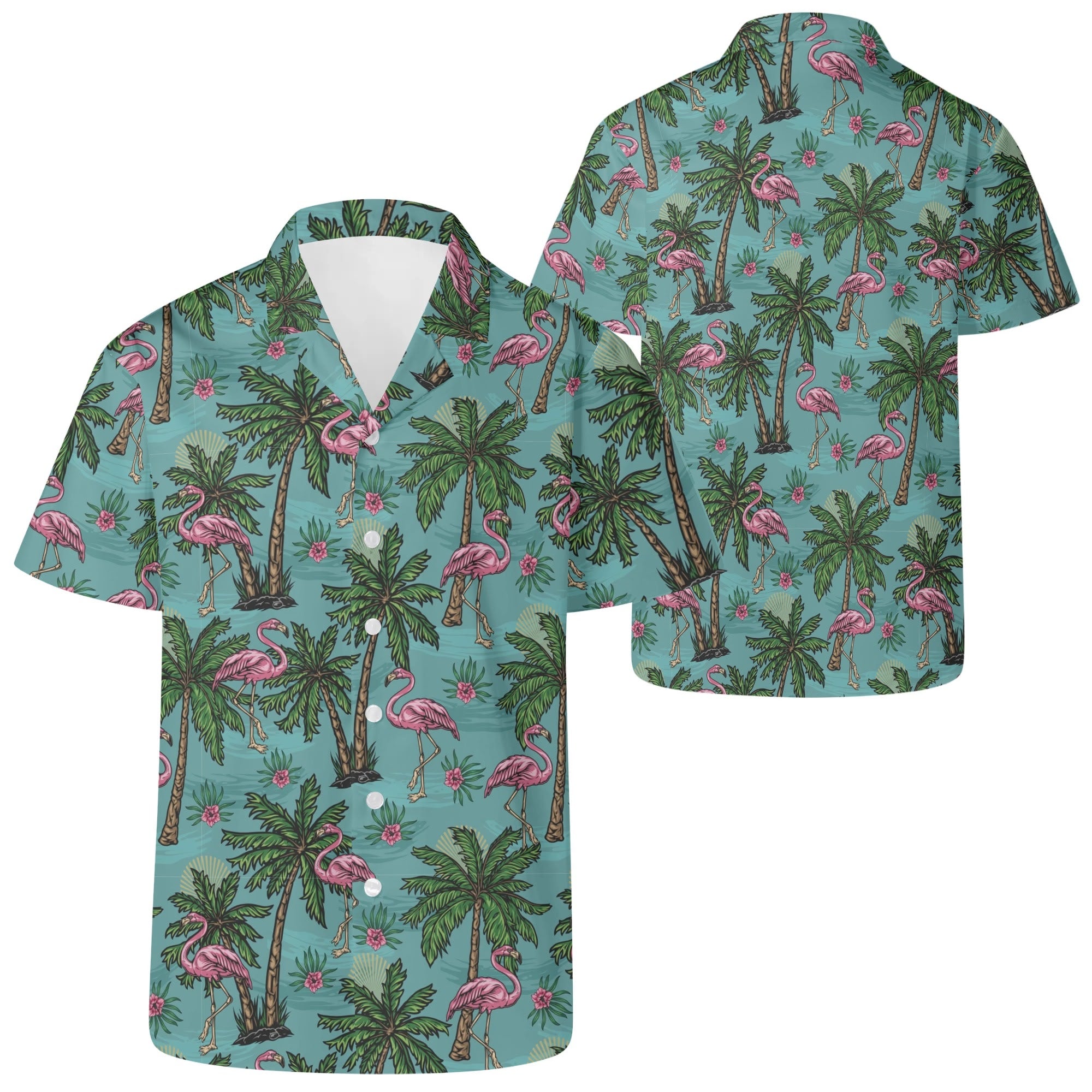 Men's Casual Hawaiian Shirt - Miami Vibes