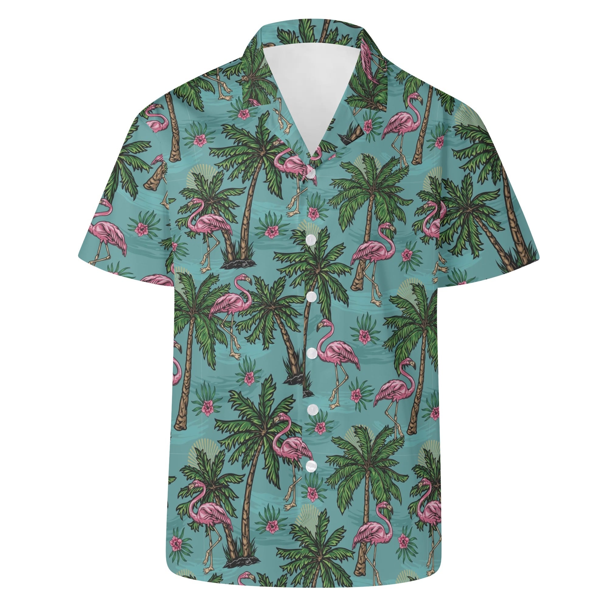 Men's Casual Hawaiian Shirt - Miami Vibes