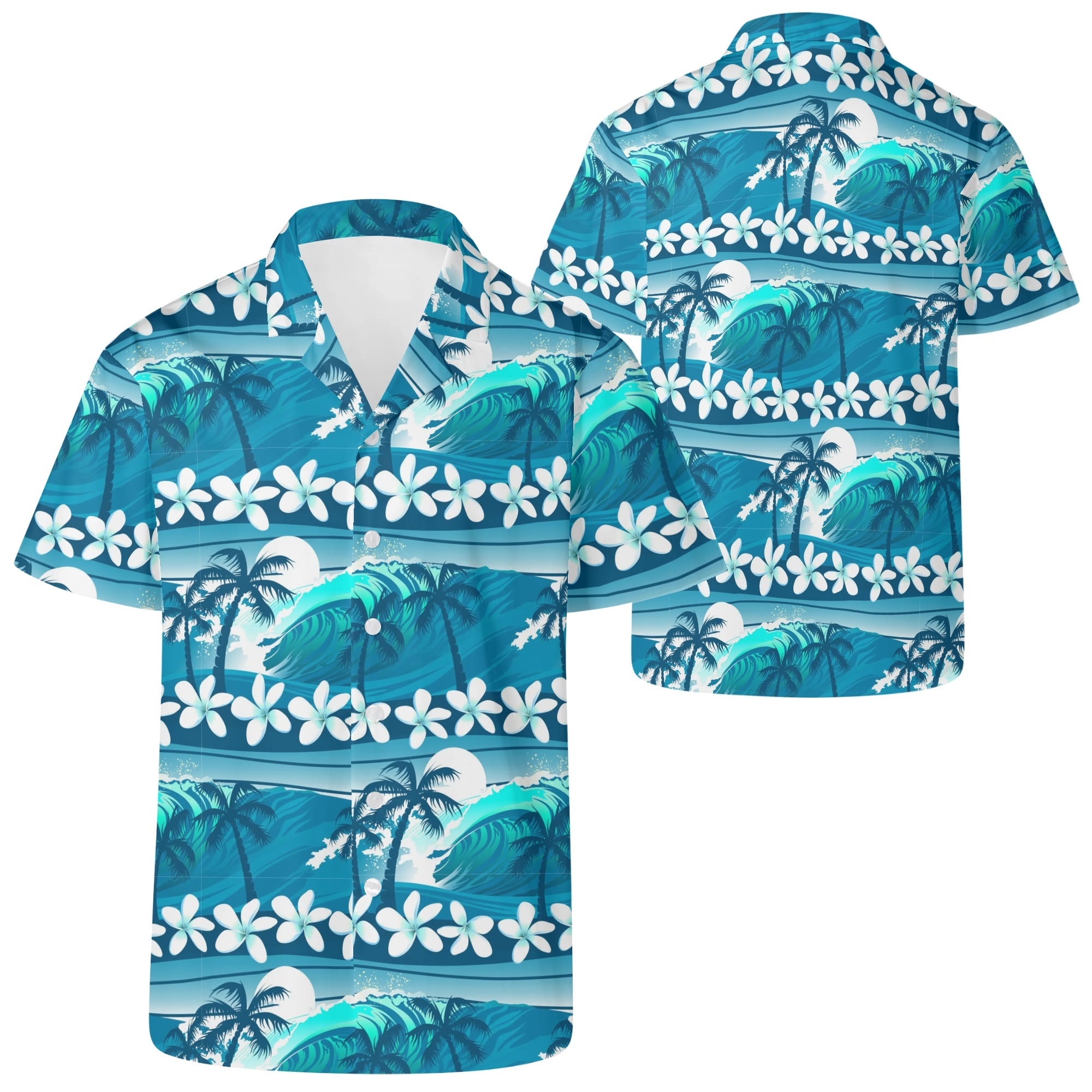 Men's Casual Hawaiian Shirt - Hawaiian Surf