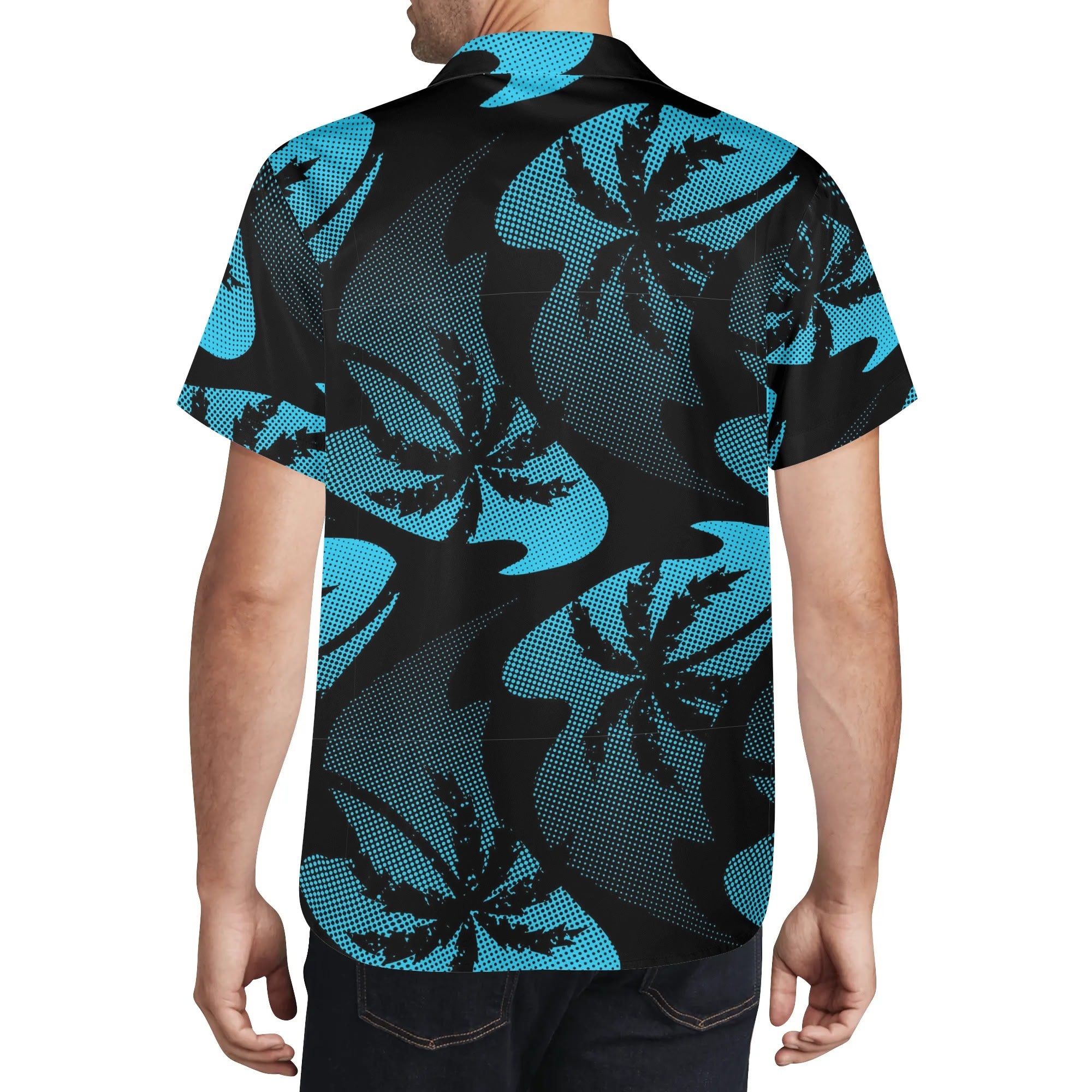 Men's Casual Hawaiian Shirt - Palm Waves