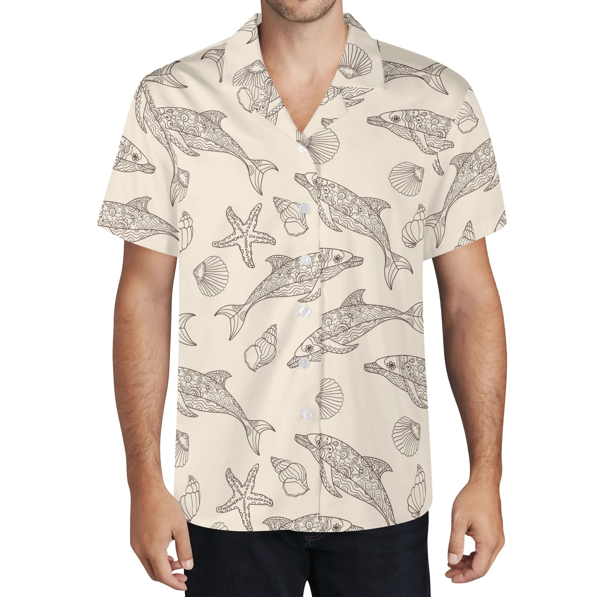 Men's Casual Hawaiian Shirt - Tidal Rhythm