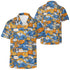 Men's Casual Hawaiian Shirt - Sushi (Blue)