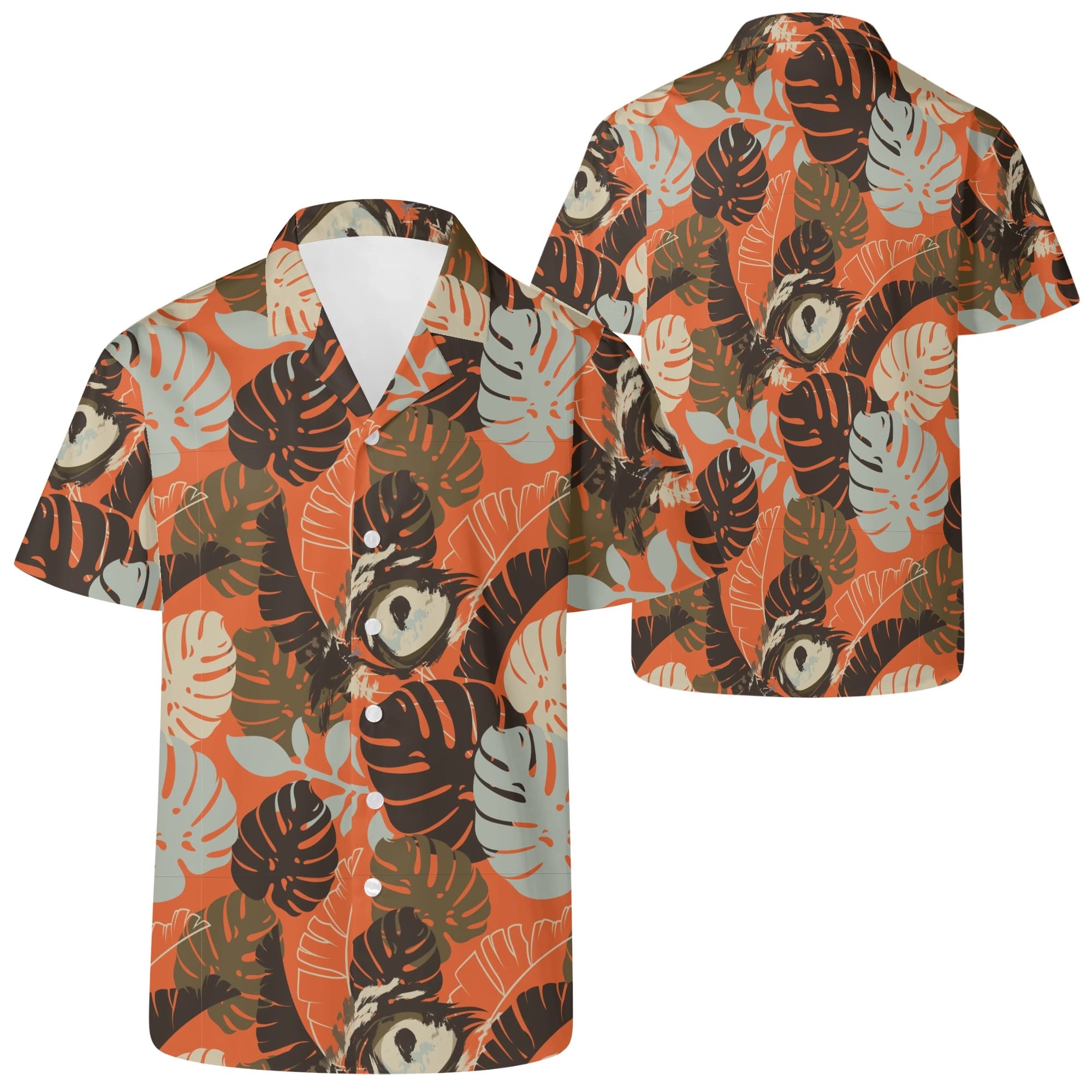 Men's Casual Hawaiian Shirt - Leopards Eye