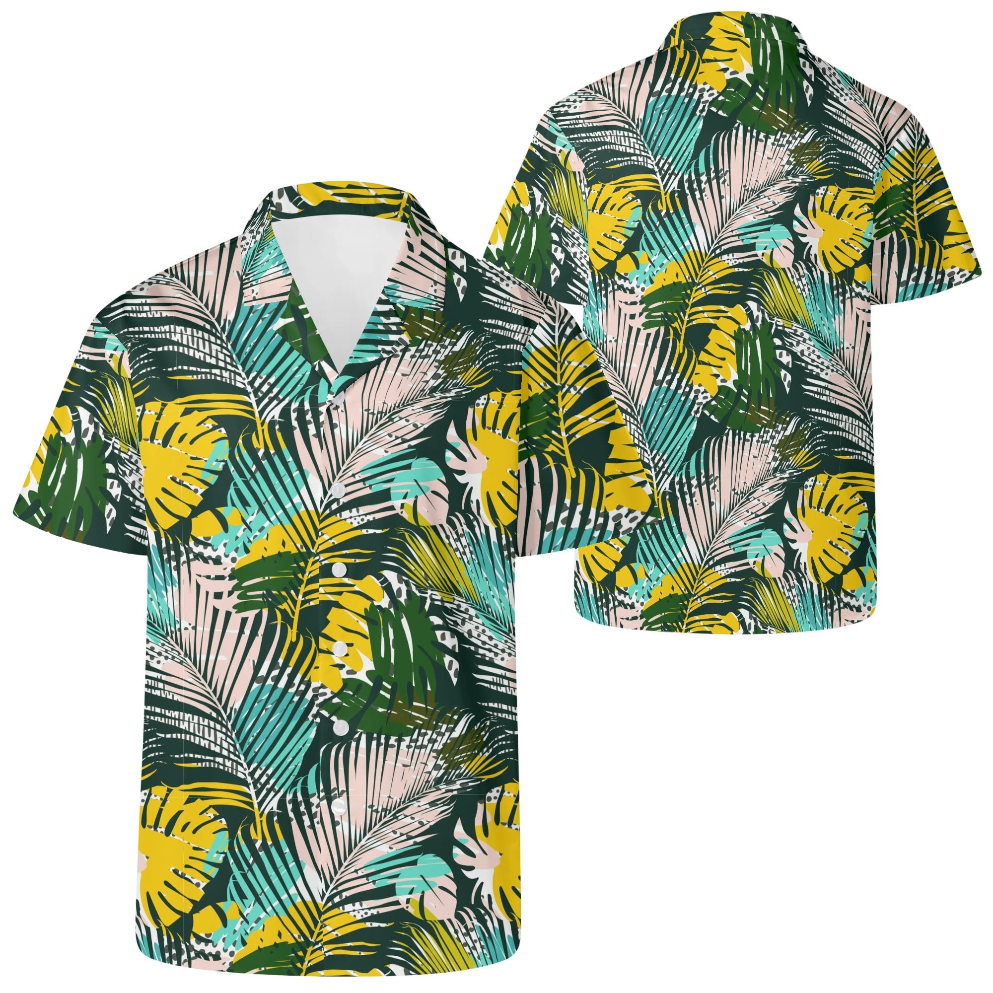 Men's Casual Hawaiian Shirt - Tropical Palms