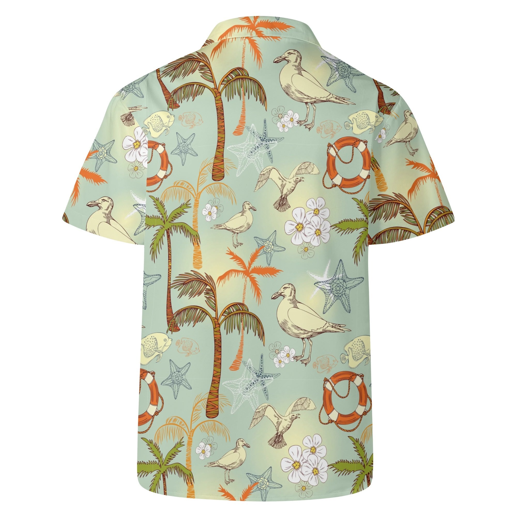 Men's Casual Hawaiian Shirt - Sandpiper Beach