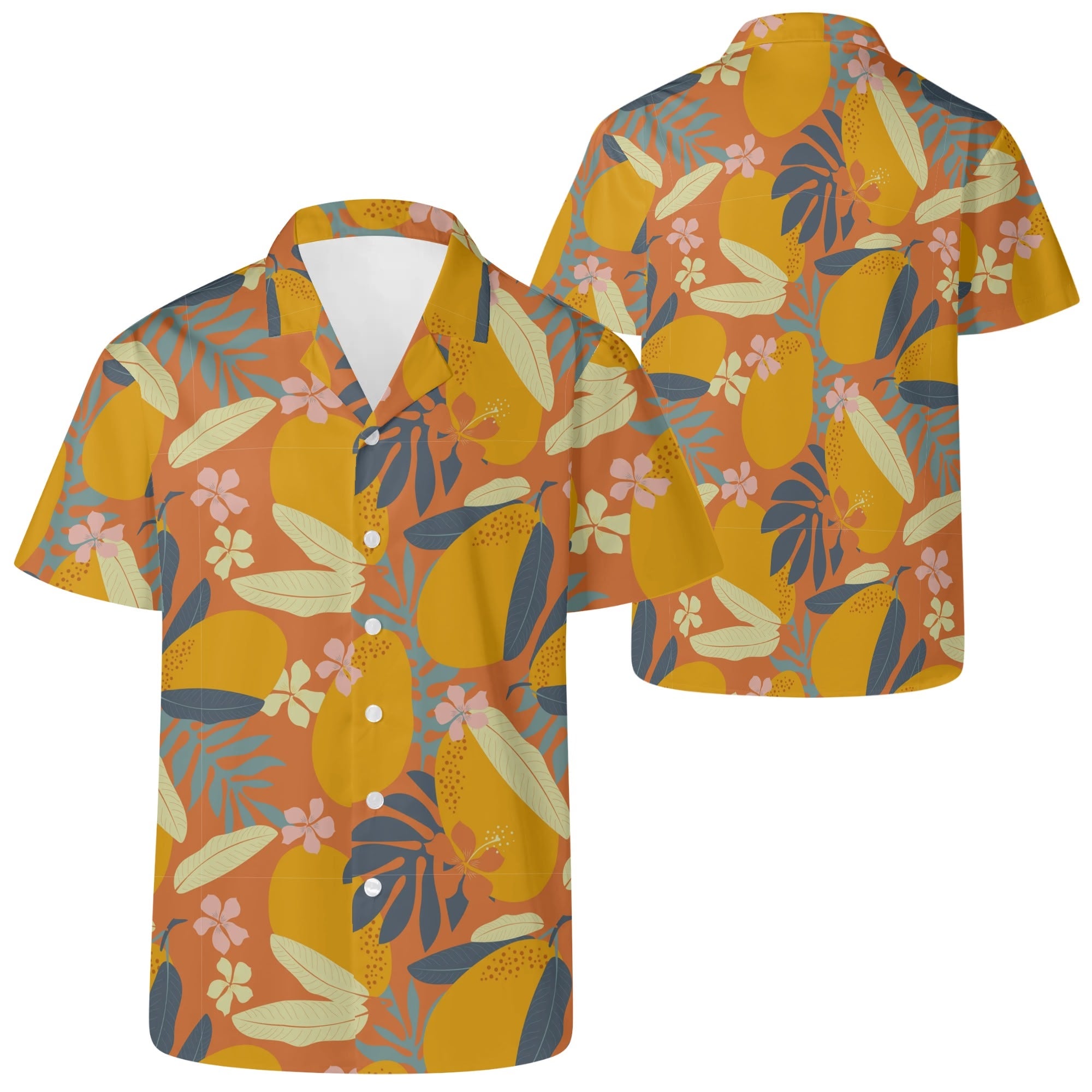 Men's Casual Hawaiian Shirt - Mystic Mango