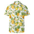 Men's Casual Hawaiian Shirt - Pineapples & Plumeria (White)