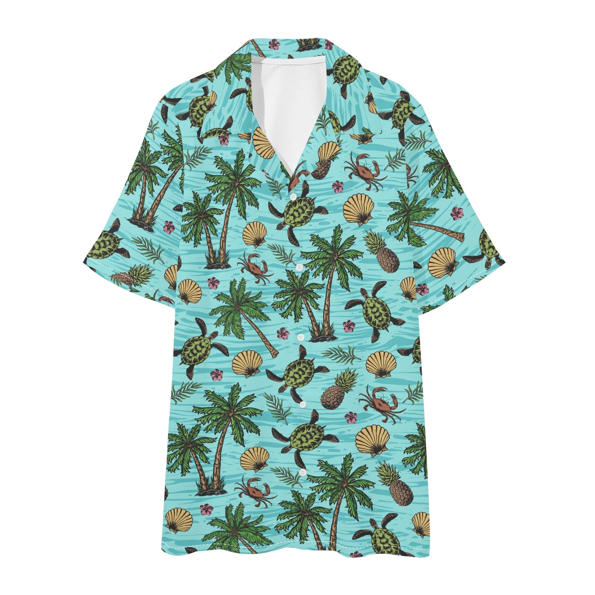 Men's Hawaiian Shirt and Shorts Set - Turtle Beach