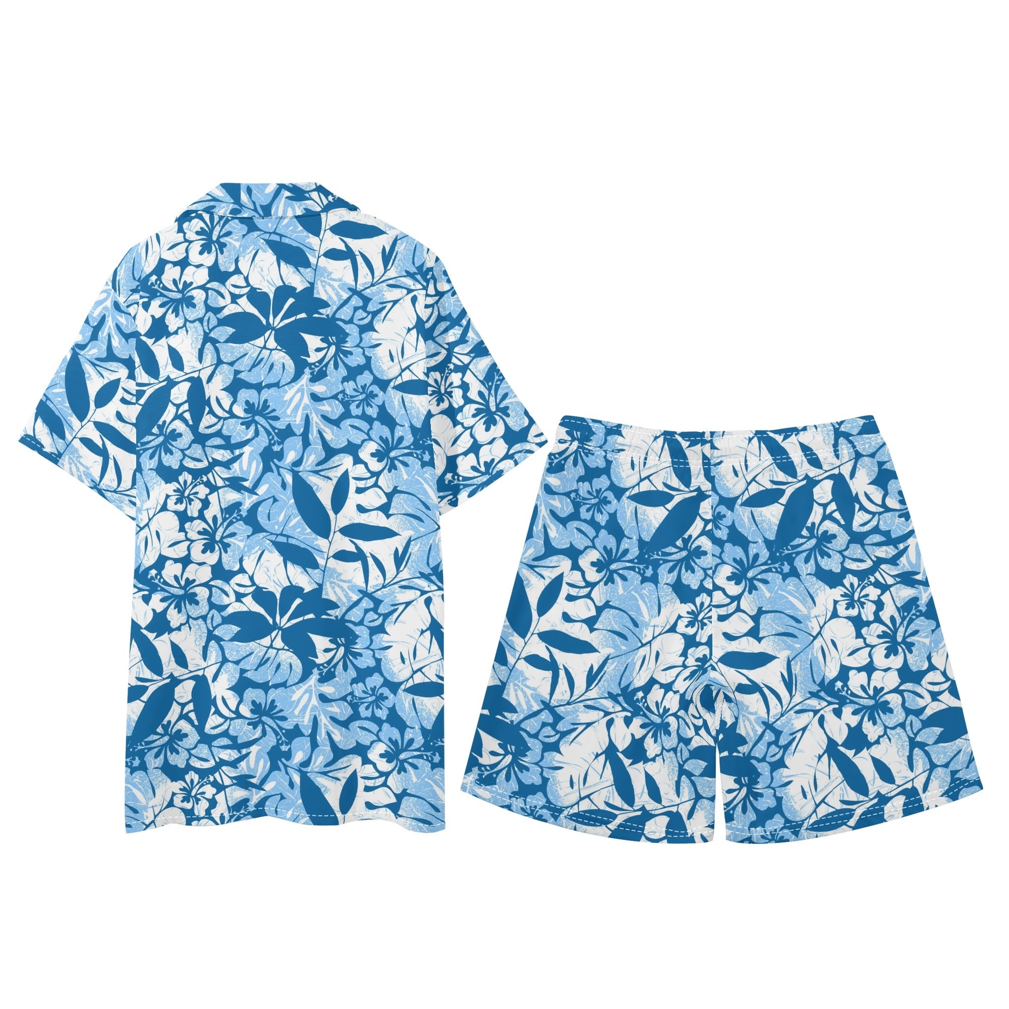 Men's Hawaiian Shirt and Shorts Set - Tropical Botanicals