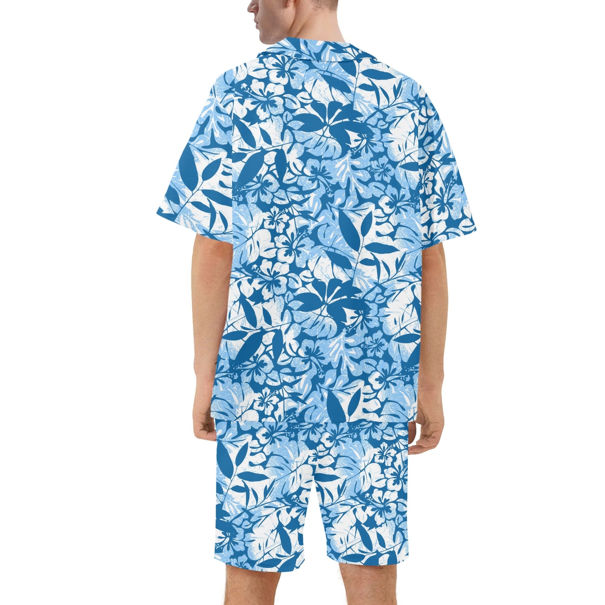 Men's Hawaiian Shirt and Shorts Set - Tropical Botanicals