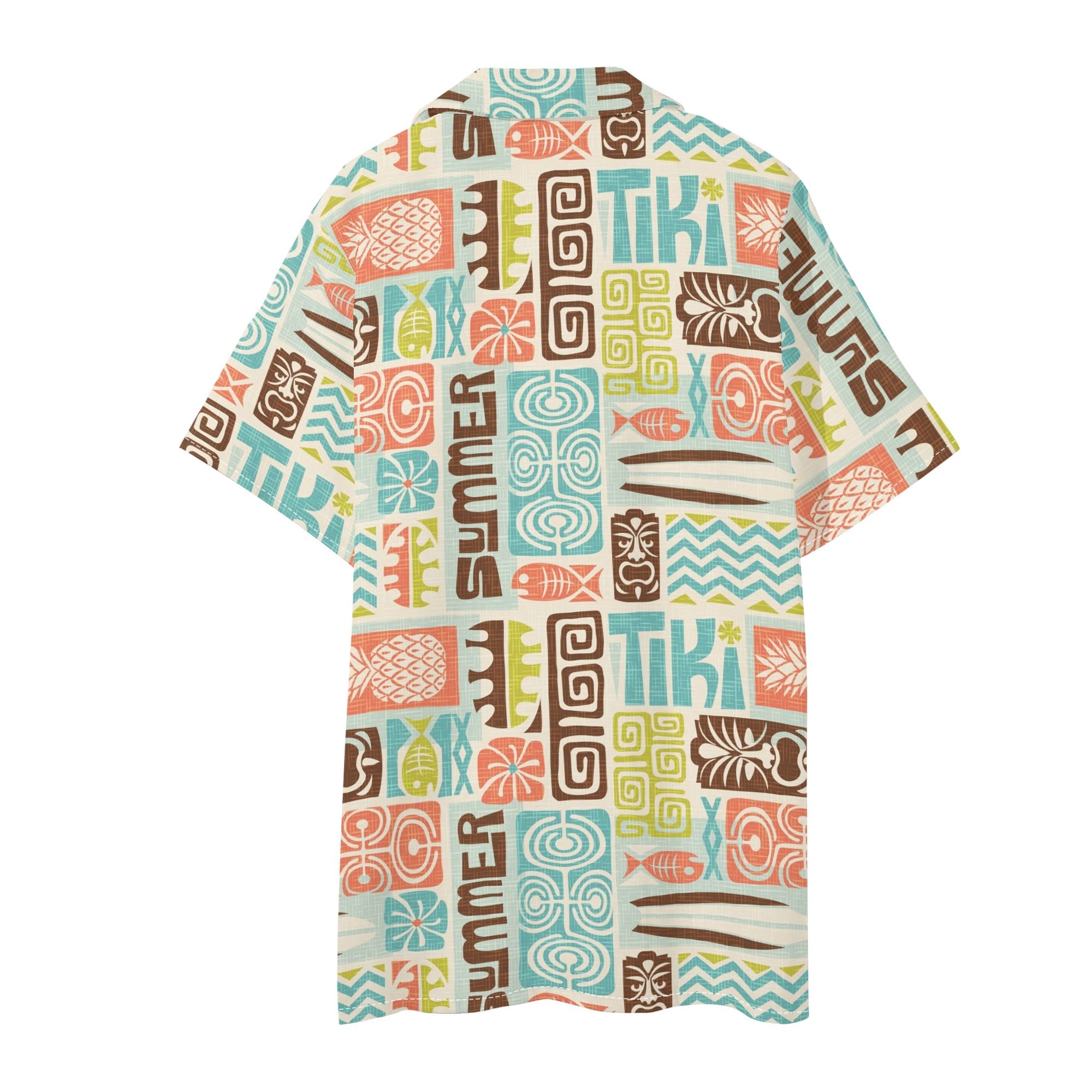 Men's Hawaiian Shirt and Shorts Set - Tiki Summer