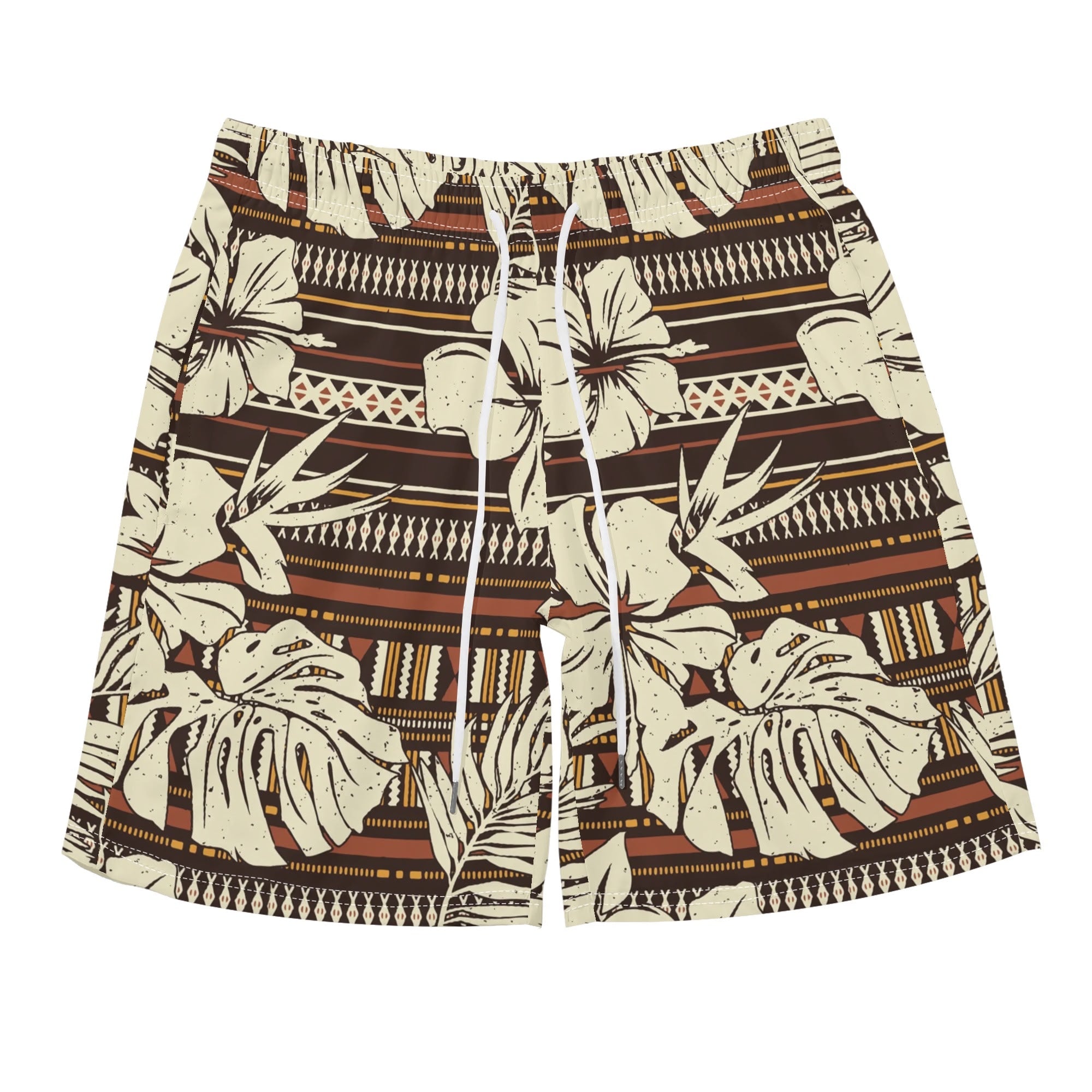 Men's Hawaiian Shirt and Shorts Set - Hawaiian Hibiscus