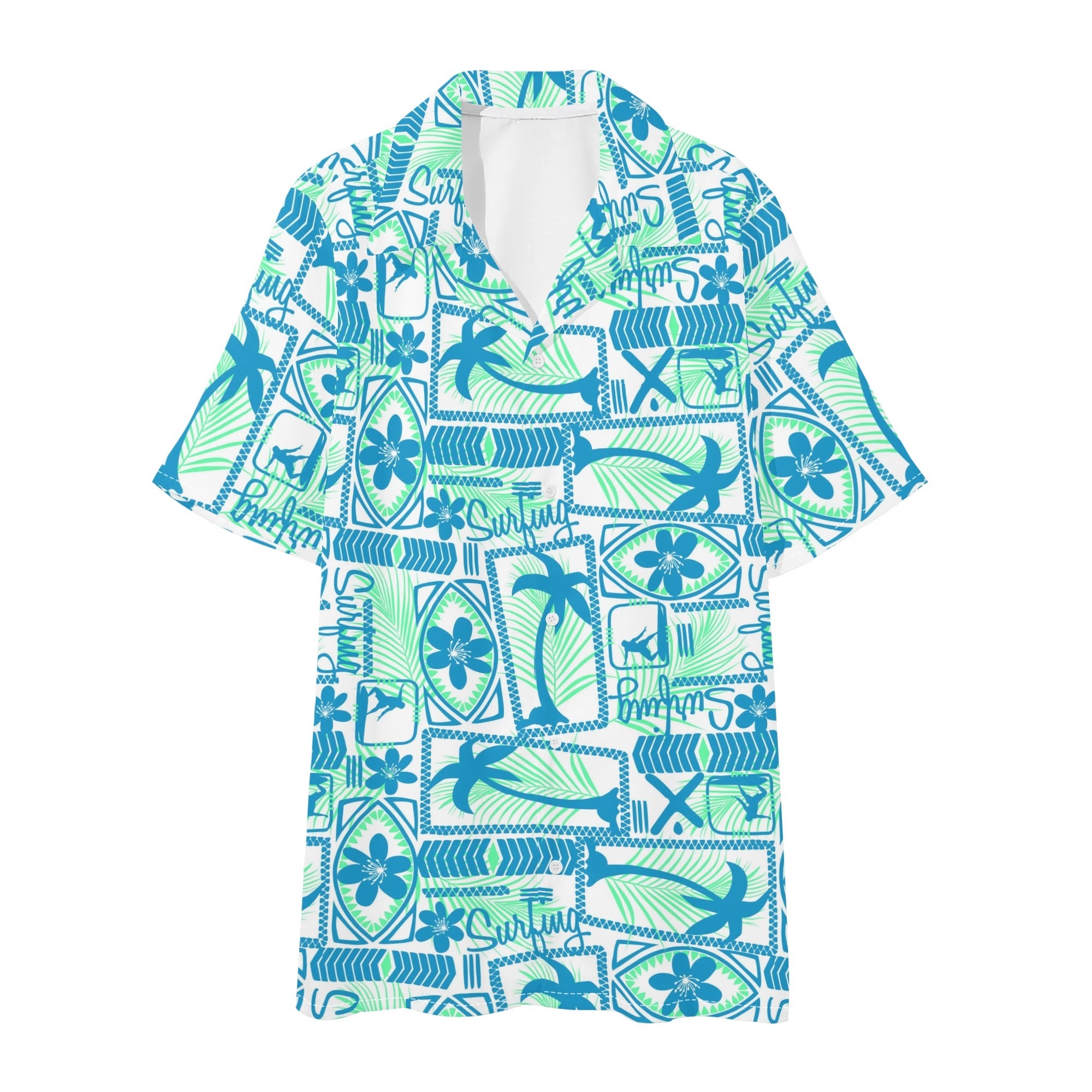 Men's Hawaiian Shirt and Shorts Set - Island Surfing