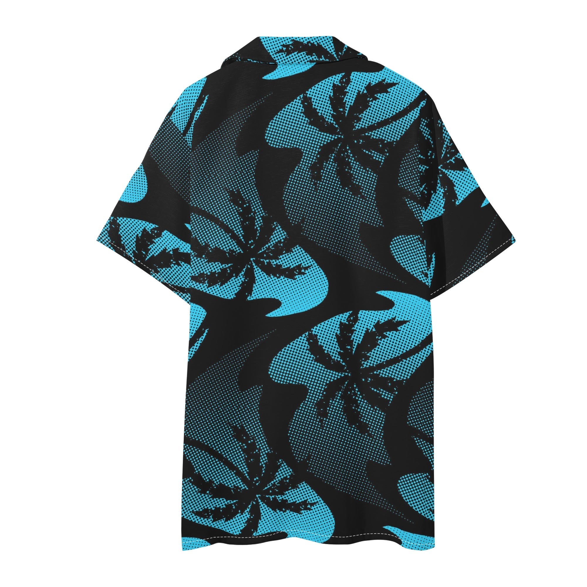 Men's Hawaiian Shirt and Shorts Set - Palm Waves