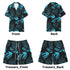 Men's Hawaiian Shirt and Shorts Set - Palm Waves