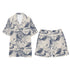 Men's Hawaiian Shirt and Shorts Set - Vintage Seashells