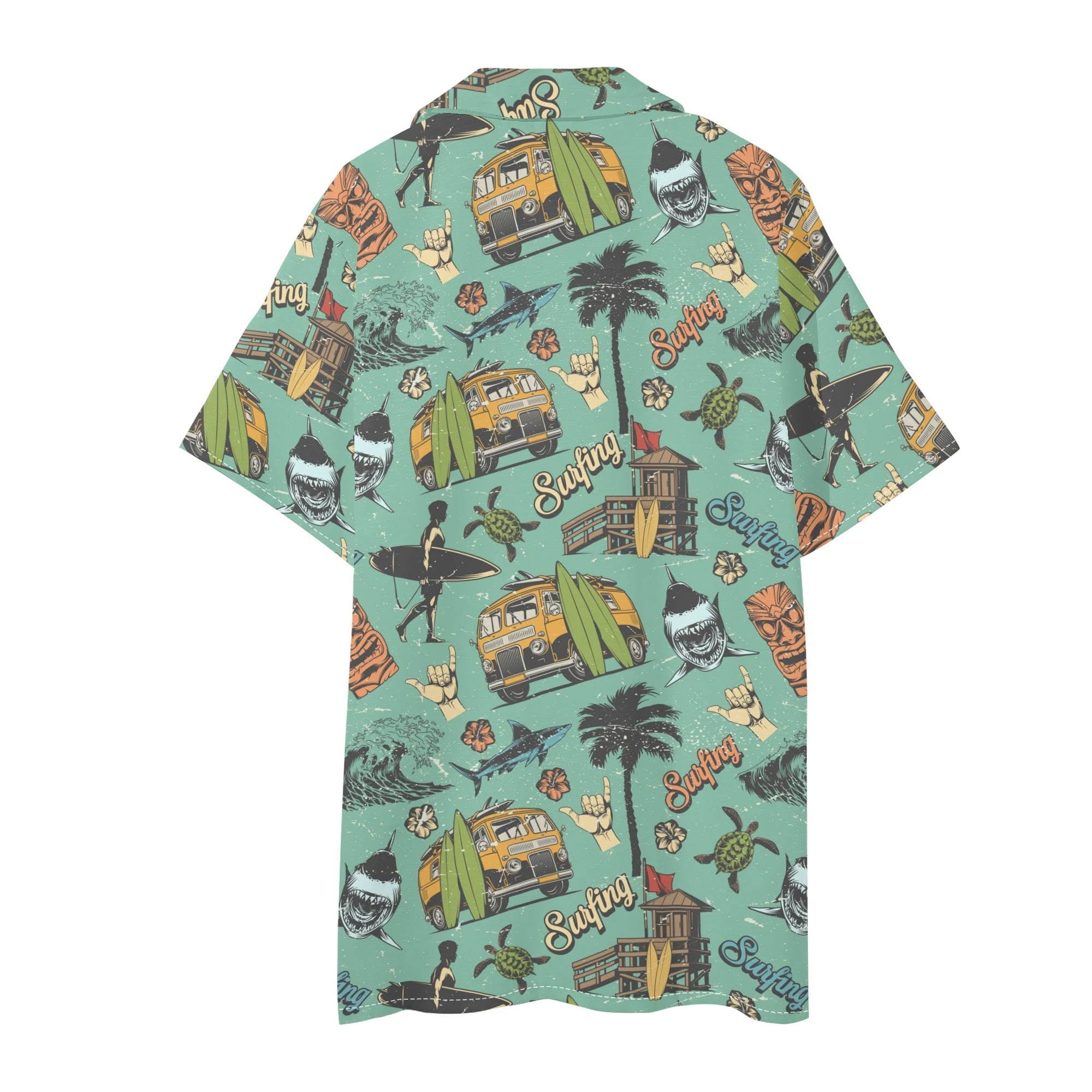 Men's Hawaiian Shirt and Shorts Set - Surf Culture