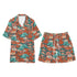 Men's Hawaiian Shirt and Shorts Set - Sushi (Red)