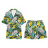 Men's Hawaiian Shirt and Shorts Set - Tropical Palms