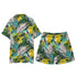 Men's Hawaiian Shirt and Shorts Set - Tropical Palms