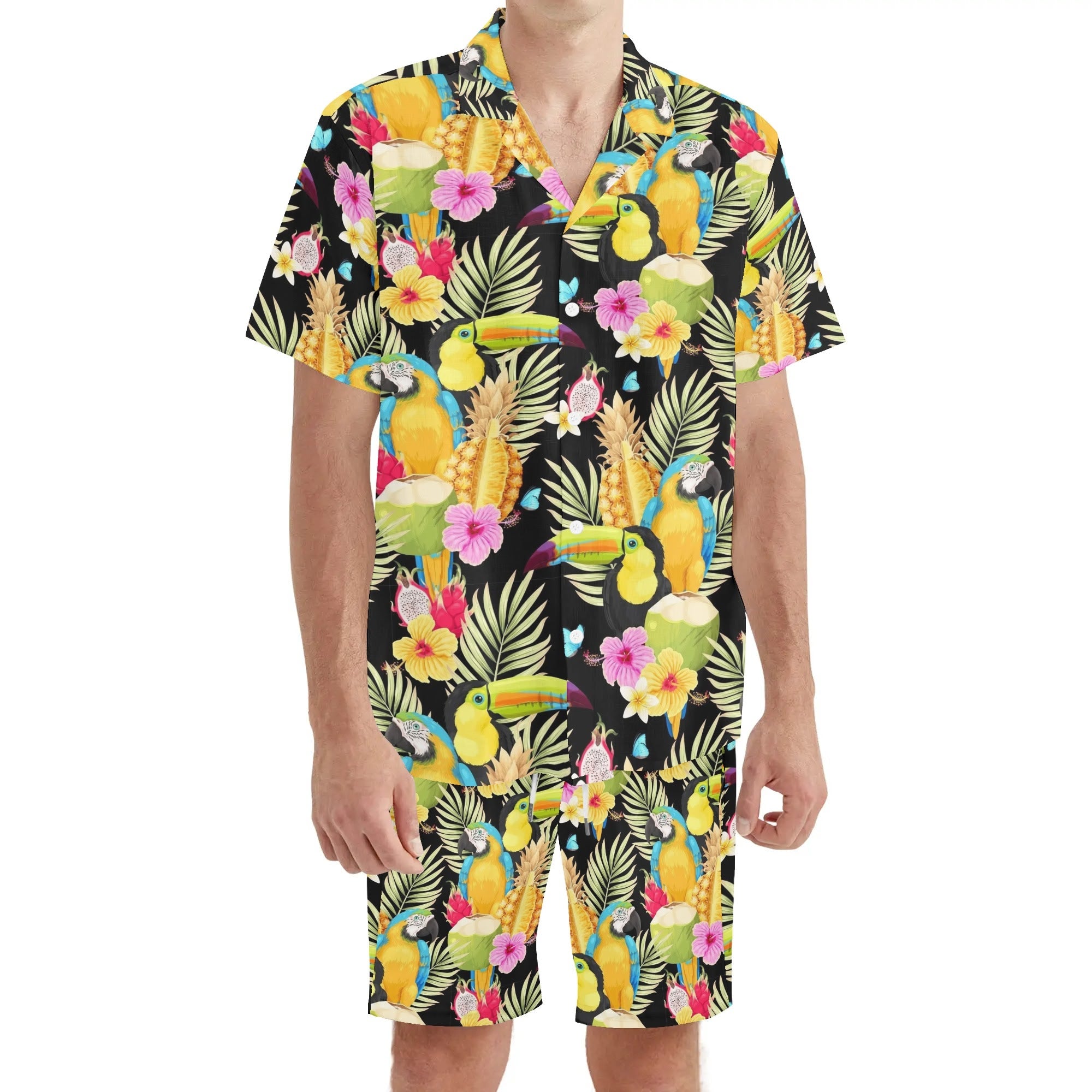 Men's Hawaiian Shirt and Shorts Set - Totally Tropical