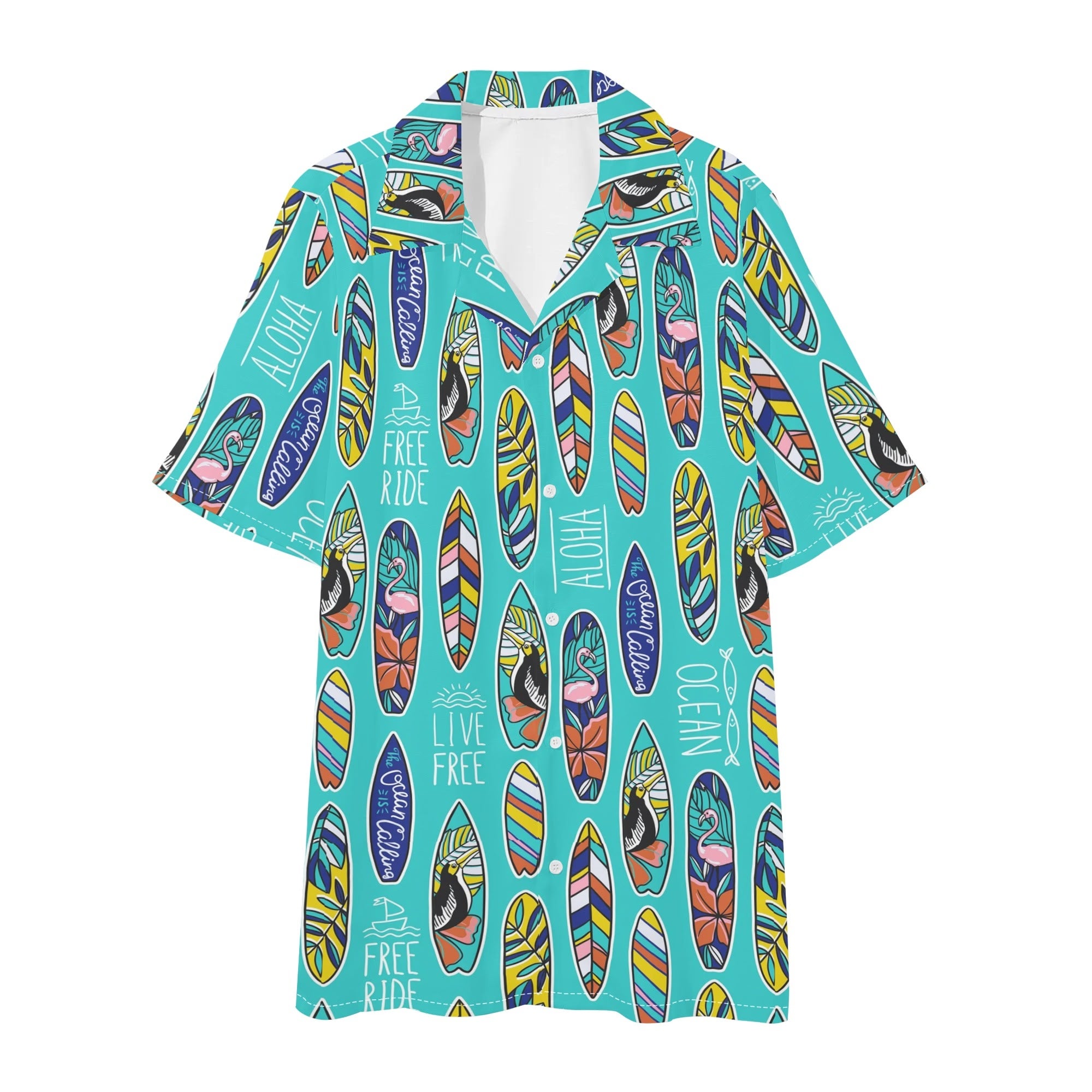 Men's Hawaiian Shirt and Shorts Set - The Ocean is Calling