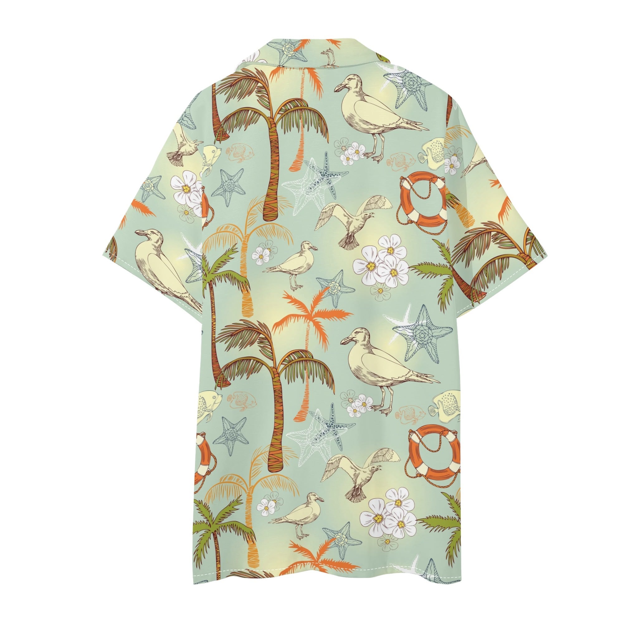 Men's Hawaiian Shirt and Shorts Set - Sandpiper Beach