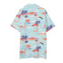 Men's Hawaiian Shirt and Shorts Set - Flamingo Sunset