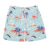 Men's Hawaiian Shirt and Shorts Set - Flamingo Sunset