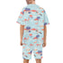 Men's Hawaiian Shirt and Shorts Set - Flamingo Sunset