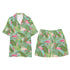 Men's Hawaiian Shirt and Shorts Set - Flamingoes