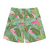 Men's Hawaiian Shirt and Shorts Set - Flamingoes