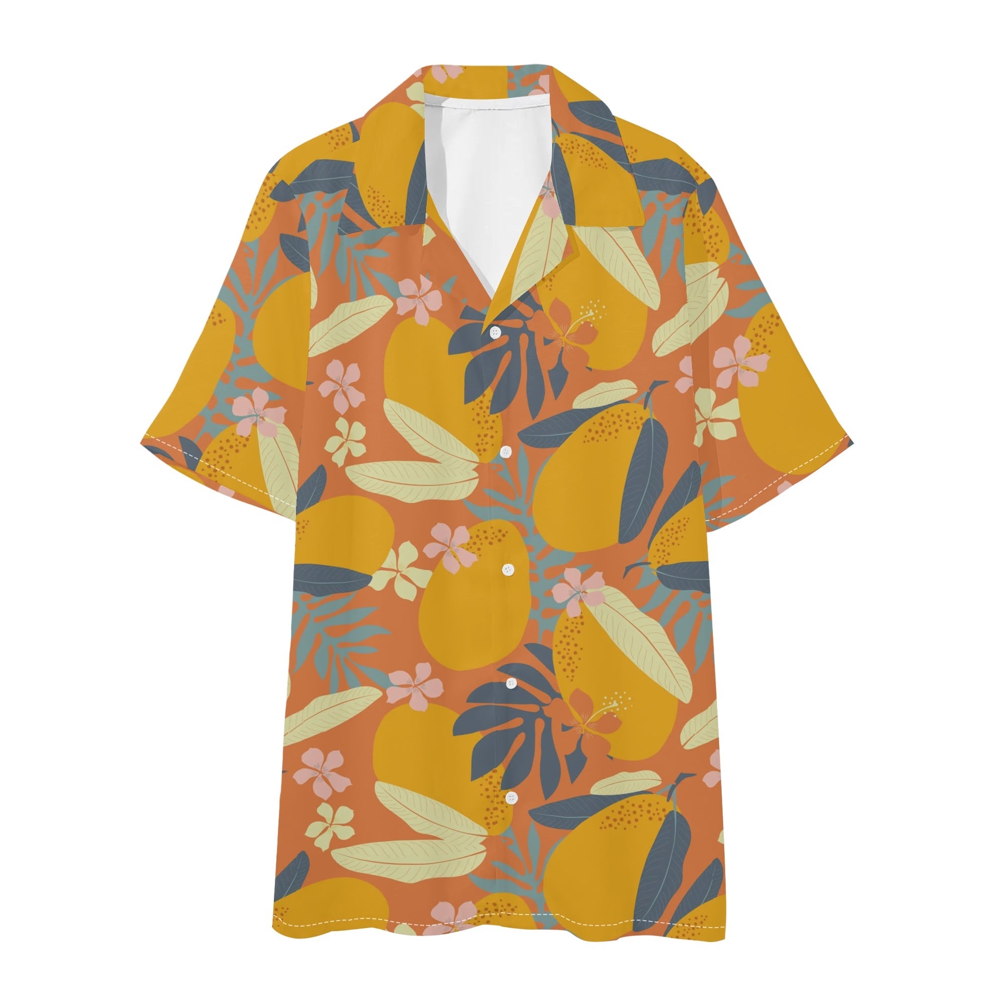 Men's Hawaiian Shirt and Shorts Set - Mystic Mango