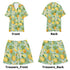 Men's Hawaiian Shirt and Shorts Set - Pineapples & Plumeria (Green)