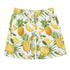 Men's Hawaiian Shirt and Shorts Set - Pineapples & Plumeria (White)