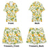 Men's Hawaiian Shirt and Shorts Set - Pineapples & Plumeria (White)