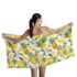 Bath Towel - Pineapples & Plumeria (White)