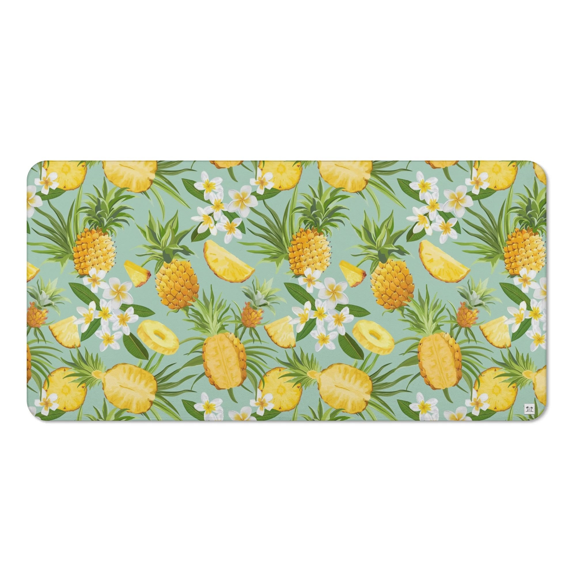 Bath Towel - Pineapples & Plumeria (Green)