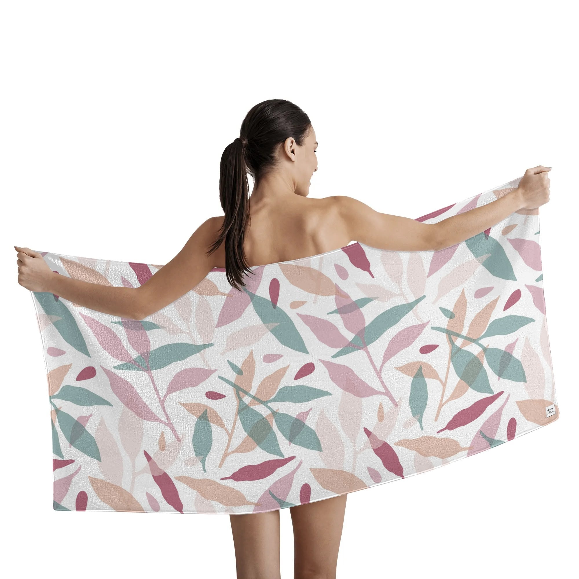 Bath Towel - Botanicals in Mauve