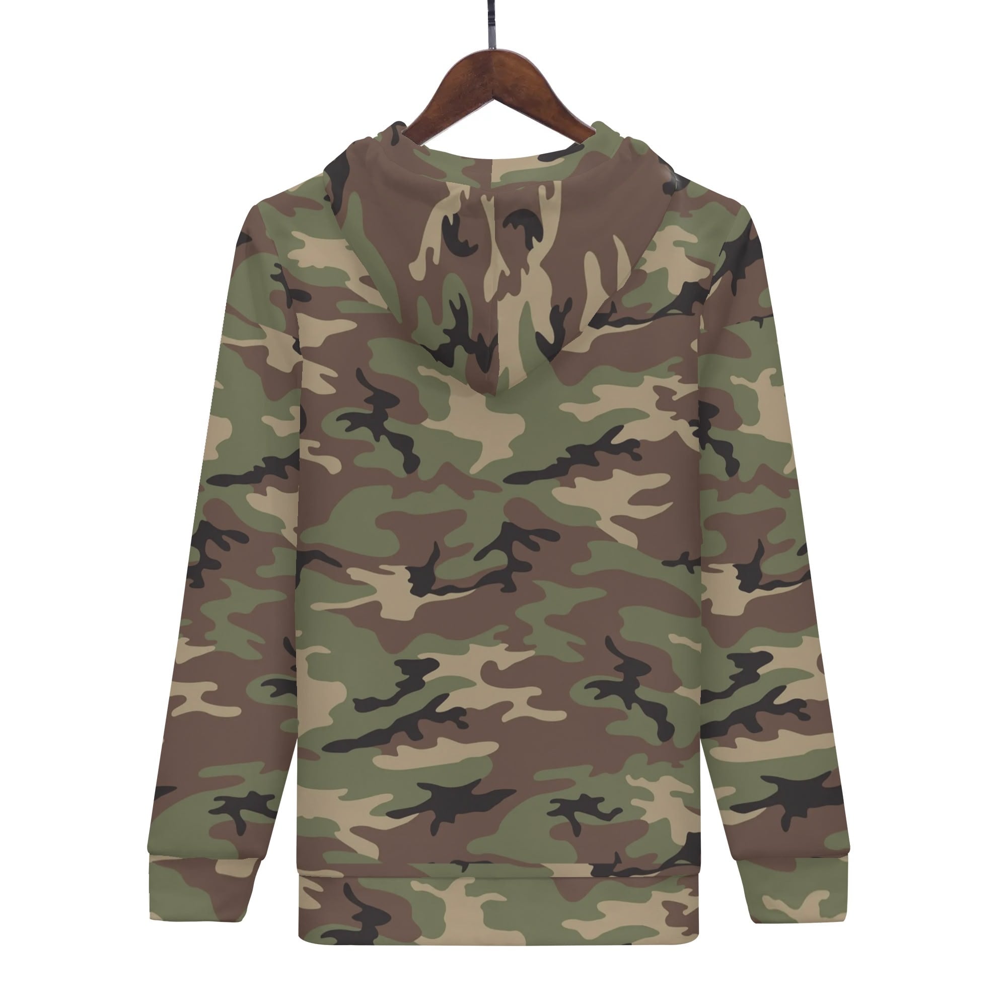 Men's Allover Print Zip-Up Hoodie - Camo