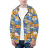 Men's Allover Print Zip-Up Hoodie - Sushi (Blue)