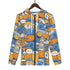 Men's Allover Print Zip-Up Hoodie - Sushi (Blue)