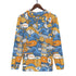 Men's Allover Print Zip-Up Hoodie - Sushi (Blue)