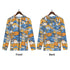 Men's Allover Print Zip-Up Hoodie - Sushi (Blue)