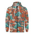 Men's Allover Print Zip-Up Hoodie - Sushi (Red)